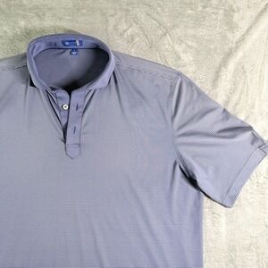 Stitch Golf Polo Shirt Men's Large Blue Stripe Performance Short Sleeve